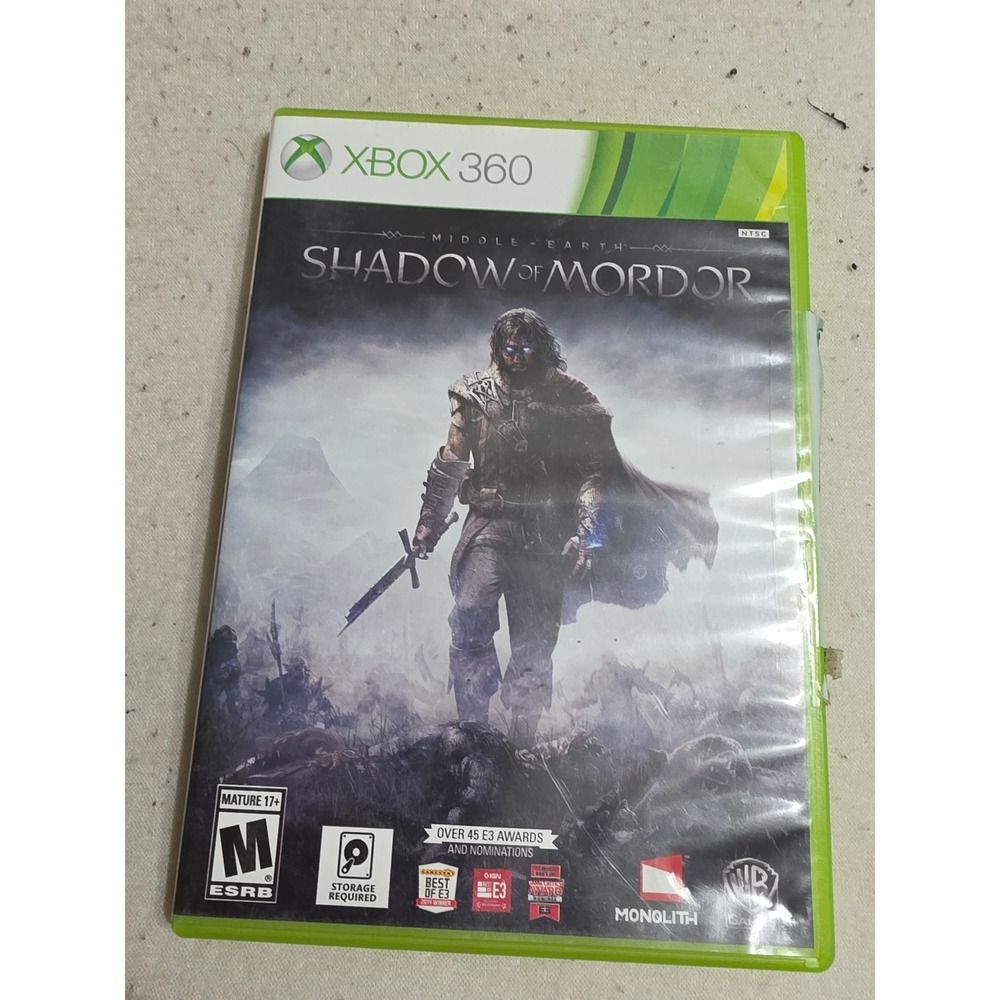 Middle-earth Shadow of Mordor Xbox 360 Complete 2-Disc Set‎ RPG Action Game
